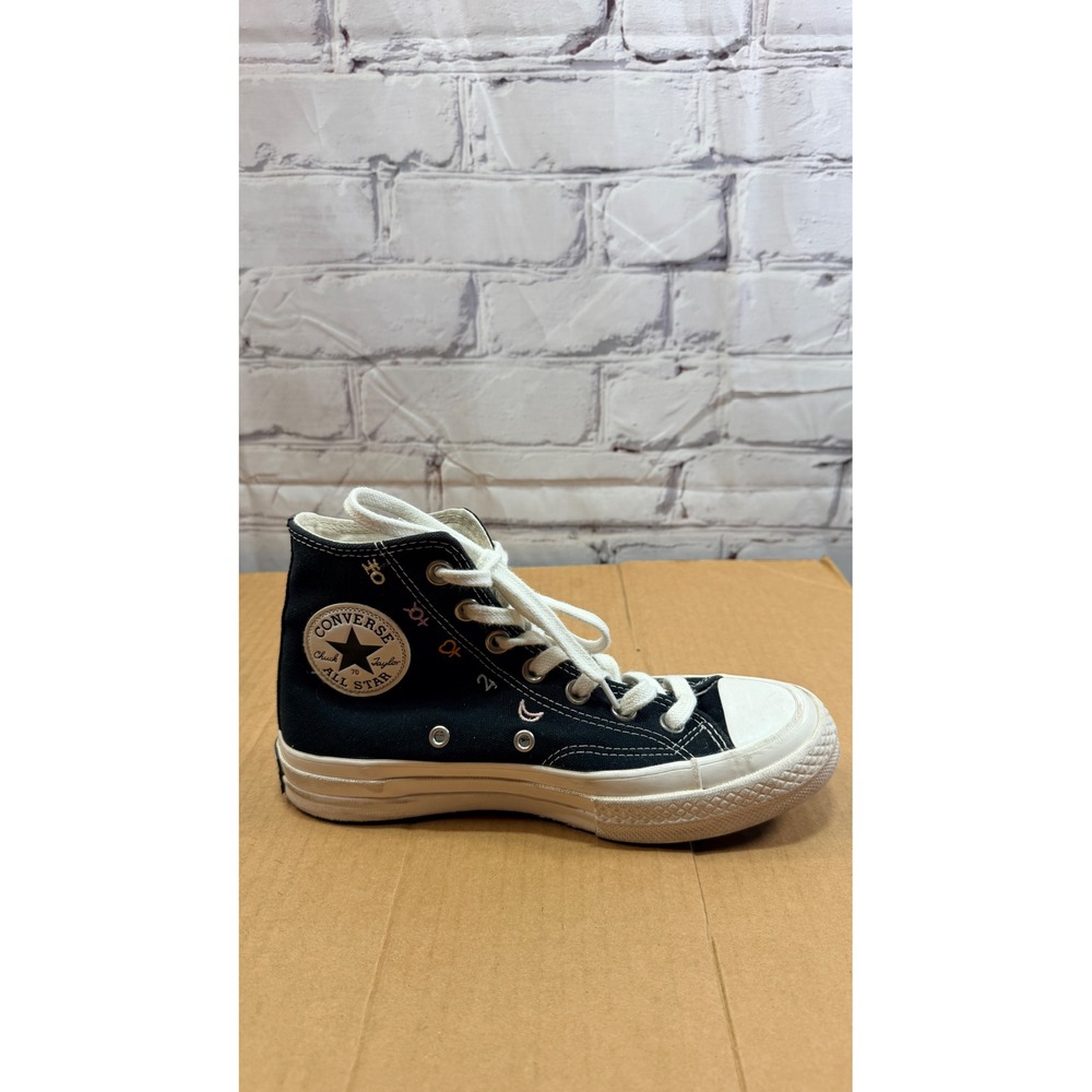 Converse Chuck 70 Hi Women 6.5 Black Moon Phase Celestial Embroidered A03738C - Picture 11 of 16